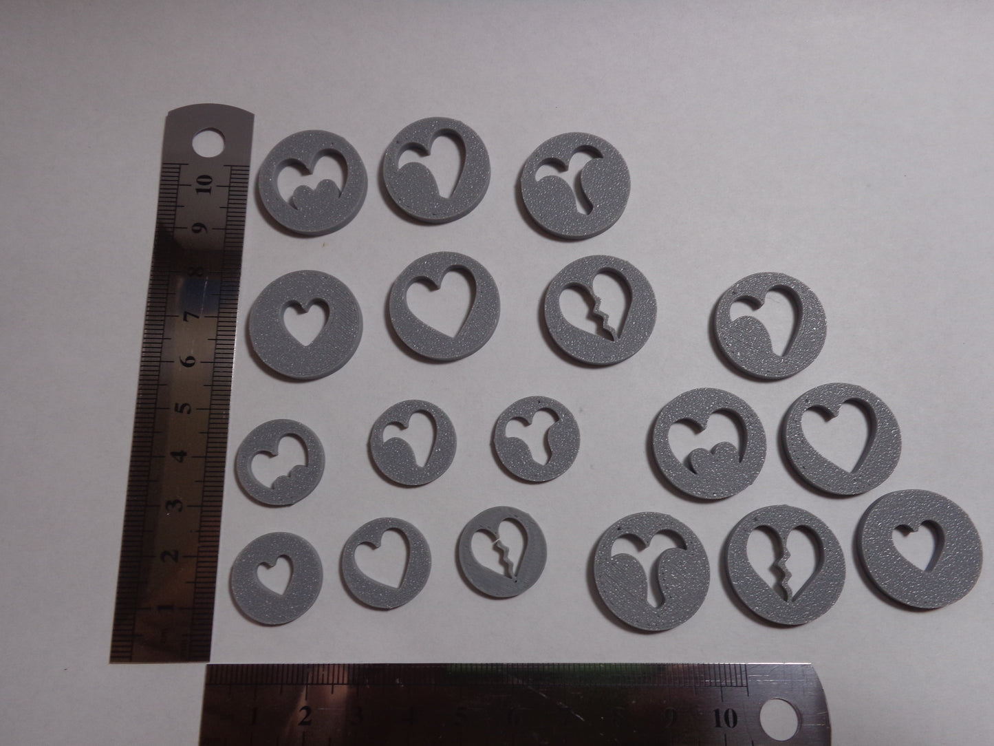 Heart Soap Extruder Disc Set - 6 pieces