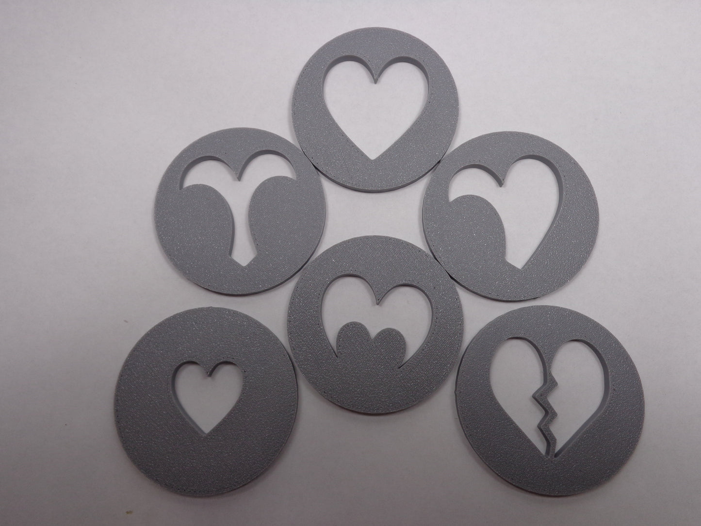 Heart Soap Extruder Disc Set - 6 pieces
