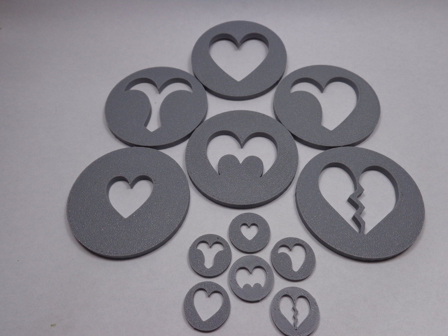 Heart Soap Extruder Disc Set - 6 pieces