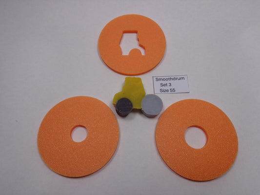 Smooth Drum Roller Soap Extruder Disc Set - 3 piece